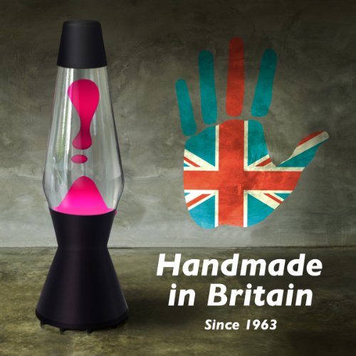 Astro Lavalampe Matt Schwarz NEU! in Klar Pink / Rosa Retro 5