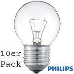 10er Pack Philips TROPFEN/ball 40W klar E27 SINGLE