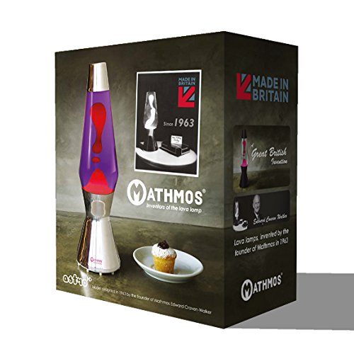 Mathmos Matt Schwarz Heritage Astro Lavalampe - (Blau/Blau) Karton