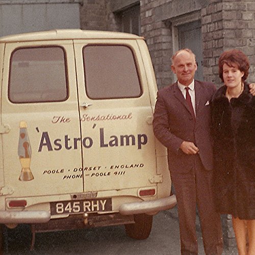 Mathmos Matt Schwarz Heritage Astro Lavalampe - (Blau/Blau) 2