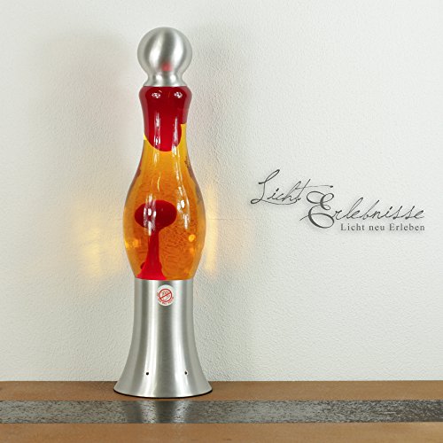 Exotische Lavalampe „Michi“ – (Orange/Rot) 42cm hoch