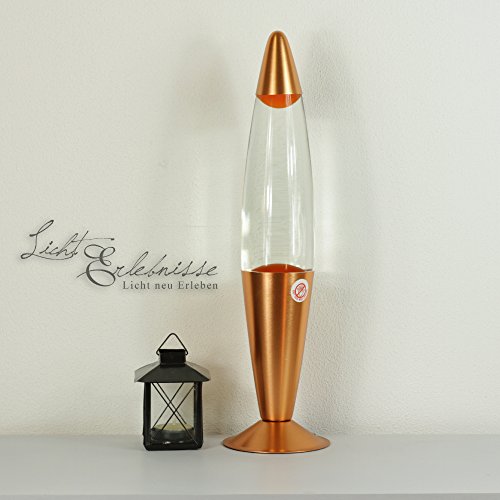 Dekorative Lavalampe 41cm (Klar/Orange) - 3