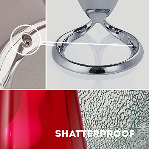 Mathmos Neo Lavalampe für Kinder und Erwachsene in Chrom - Violett / Pink - Ständer