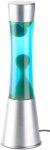 Lunartec Lavalampe für Nachttisch: Lavalampe mit blauer Flüssigkeit & grünem Wachs, Glas & Aluminium (Lavalampe mit Leuchtmittel) - 1