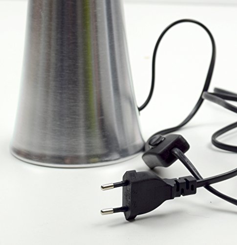 Große Lavalampe Chrom, Wasser Blau, Wachs Grün Gelb, inklusive Leuchtmittel - Fuß