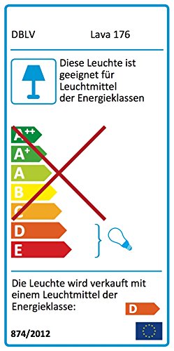 Große Lavalampe Chrom, Wasser Blau, Wachs Grün Gelb, inklusive Leuchtmittel - Energieklasse