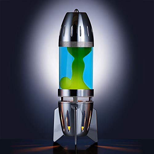 Mathmos Fireflow R1 Lavalampen Paar mit Teelicht - Chrome - Blau/Gelb - 4