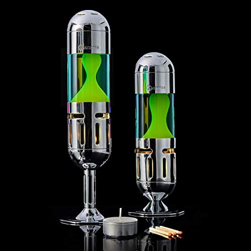 Lavalampe von Mathmos: Pod und Pod+ mit Kerze betriebene Lavalampe (Blau/Grün) - 2