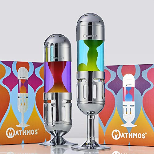 Lavalampe von Mathmos: Pod und Pod+ mit Kerze betriebene Lavalampe (Violett/Orange & Blau/Grün) - Verpackung