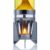 Mathmos Fireflow R1 Lavalampen Paar mit Teelicht - Chrome (Gelb/Orange) - 6