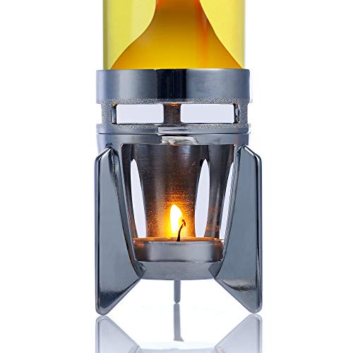 Mathmos Fireflow R1 Lavalampen Paar mit Teelicht - Chrome (Gelb/Orange) - 6